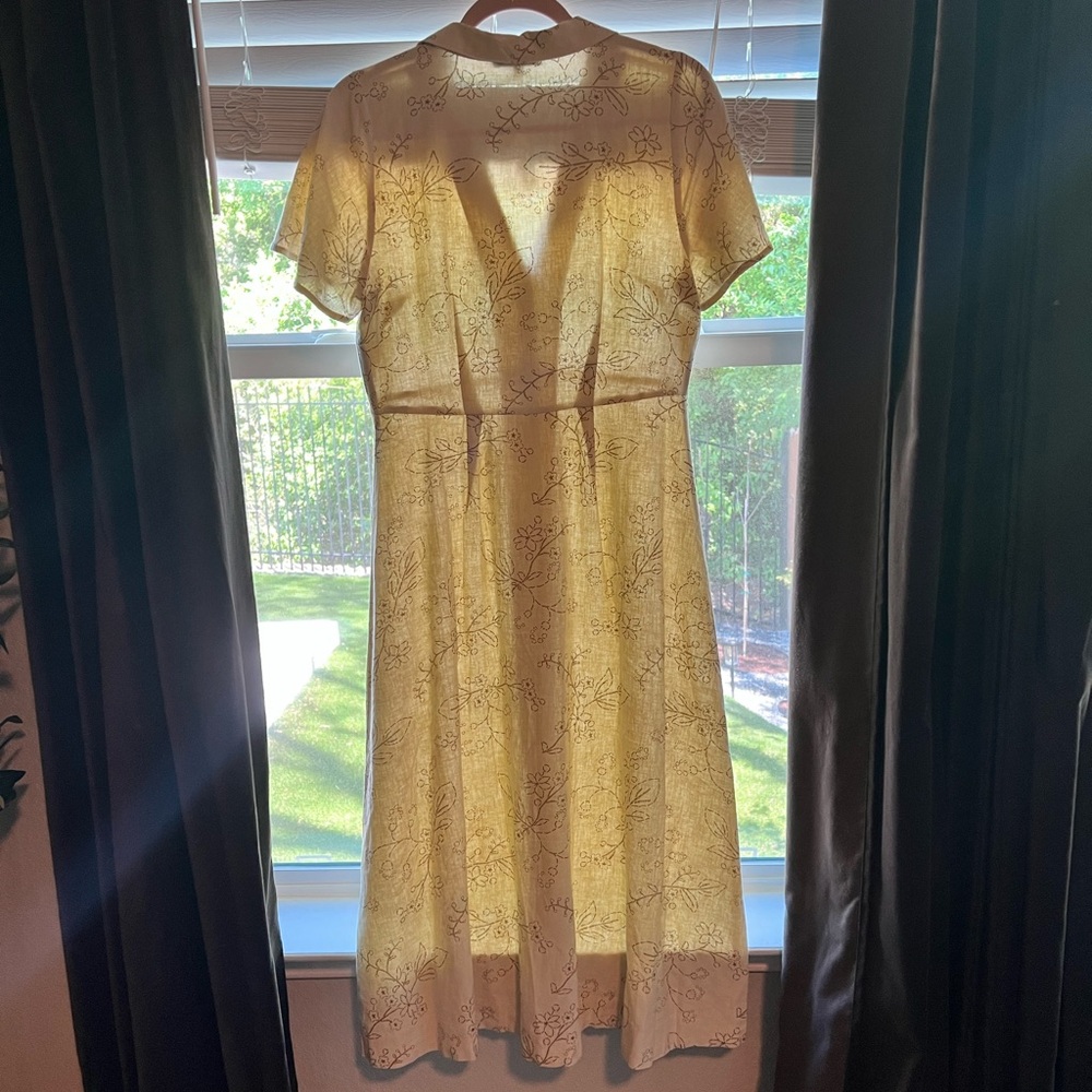 Madewell Yellow Floral Midi Dress